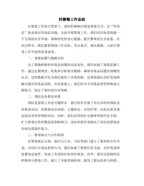 村禁毒工作总结
