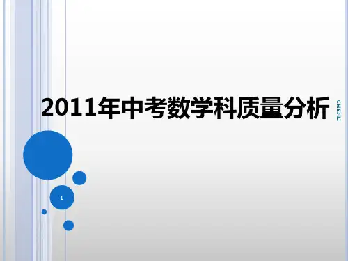 2011年中考数学科质量分析