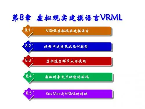 医学虚拟现实技术及应用第8章  虚拟现实建模语言VRML