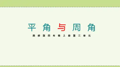 平角和周角 课件