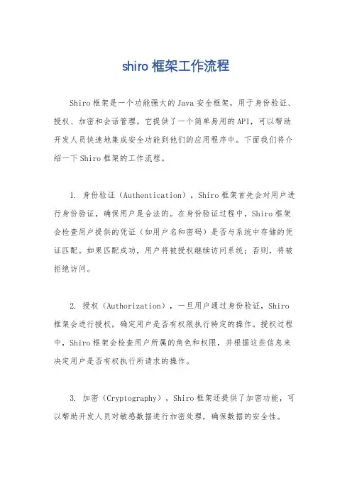 shiro框架工作流程