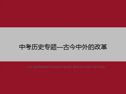 中考历史专题—古今中外的改革