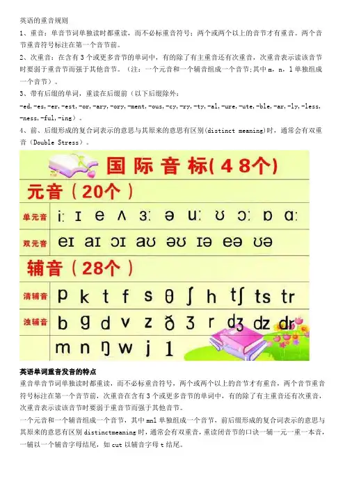 英语的重音规则