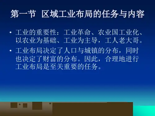 教学课件第六章区域工业布局