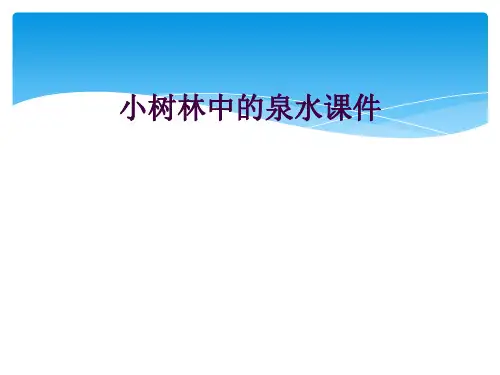 小树林中的泉水课件