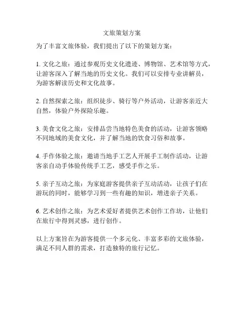 文旅策划方案