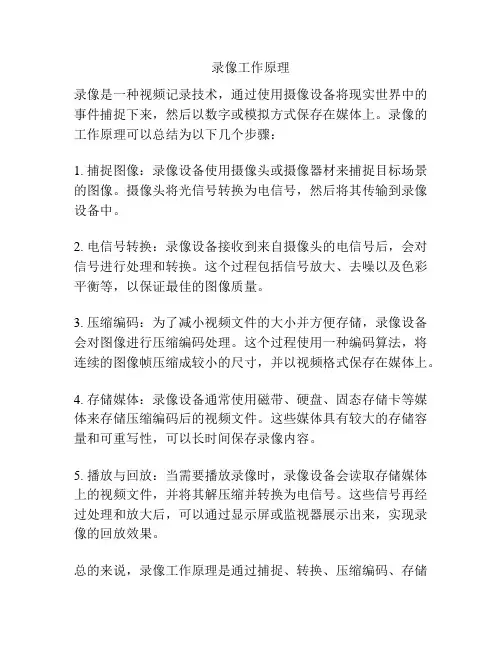 录像工作原理