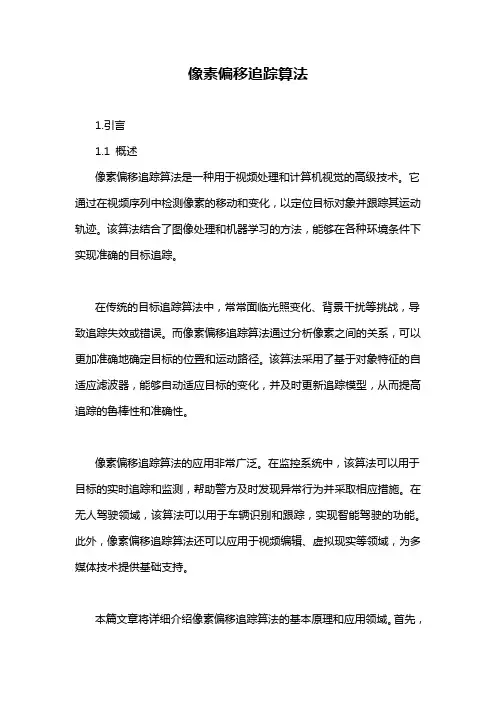 像素偏移追踪算法
