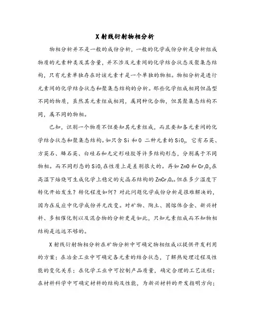 X射线衍射物相分析