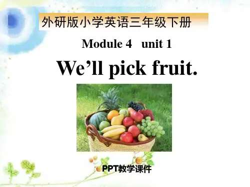 Module 4 Unit 1《We’ll pick fruit》精品课件
