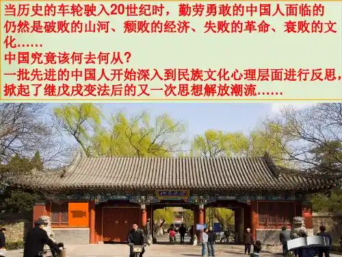 北师大版高中历史必修三 新文化运动和马克思主义的传播课件2