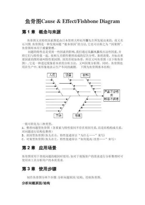 鱼骨图分析法(又名因果图)