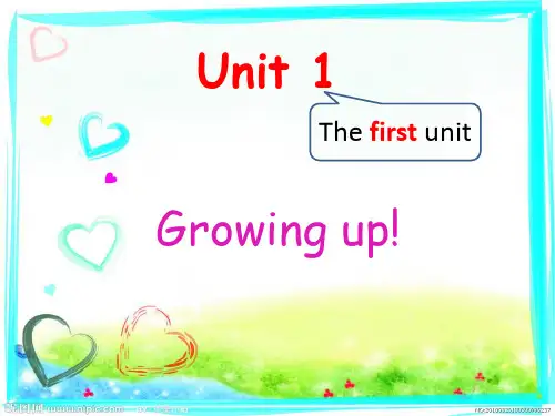 沪教版六年级英语Unit 1 Growing up