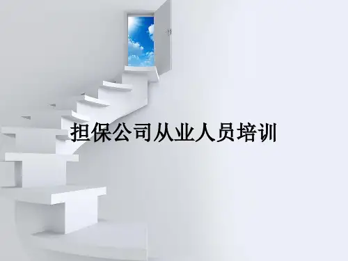 担保公司从业人员培训ppt课件