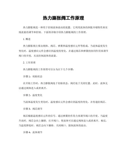 热力膨胀阀工作原理