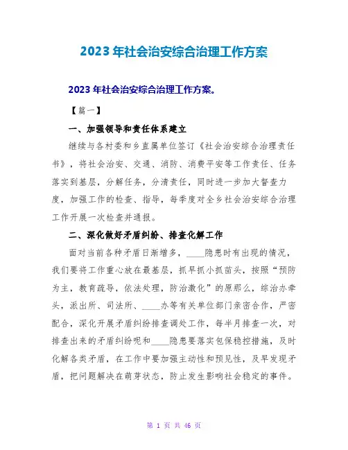 2023年社会治安综合治理工作计划_1
