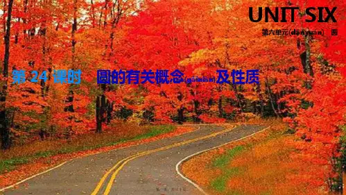 中考数学总复习 第六单元 圆 第24课时 圆的有关概念及性质课件