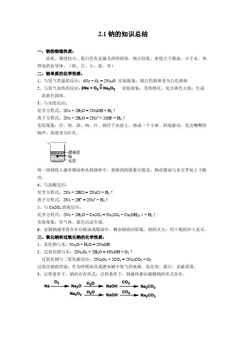 第二章海水中的重要元素钠和氯知识总结—— 高一化学人教版(2019)必修第一册