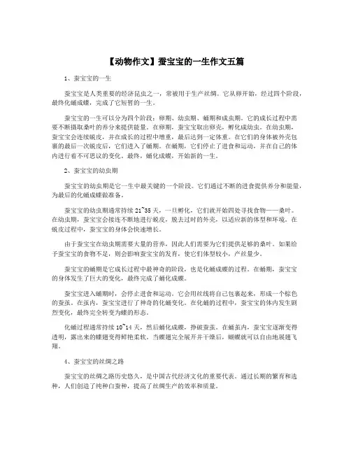 【动物作文】蚕宝宝的一生作文五篇