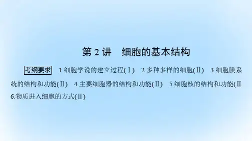 春高考生物大二轮专题复习专题一细胞的分子组成和结构基础1.2细胞的基本结构课件共65页