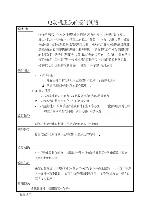 三相异步电动机正反转控制线路