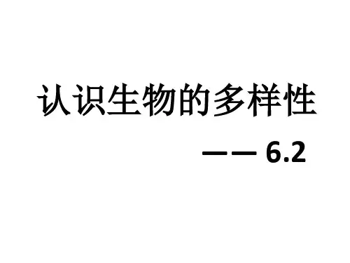 人教版八年级生物上册6.2认识生物的多样性(共46张PPT)