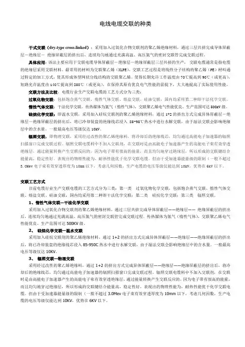 电线电缆交联的种类