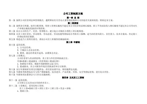 4S店制度及工资表