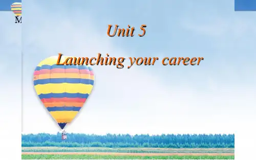 PEP人教高一英语必修11 Unit5 Launching your career课件