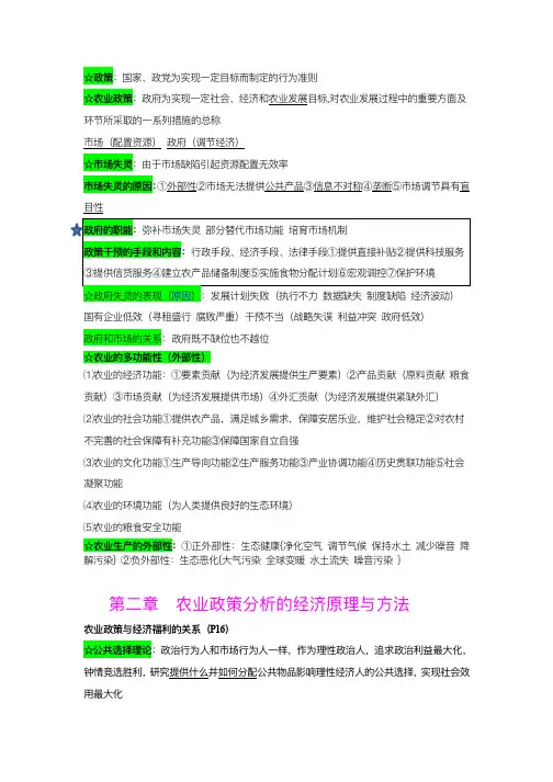 农业政策学