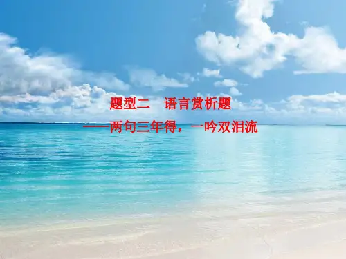 江苏省高考语文一轮专用复习课件：古代诗文阅读 第3章专题3 题型2 语言赏析题