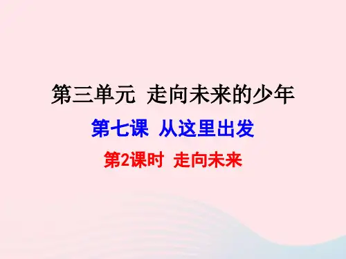 九年级道德与法治下册走向未来的少年第七课从这里出发第2框走向未来课件新人教版