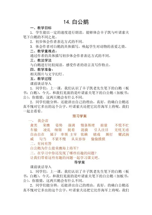 14.白公鹅