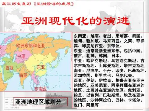 高三历史世界历史亚洲经济的发展课件