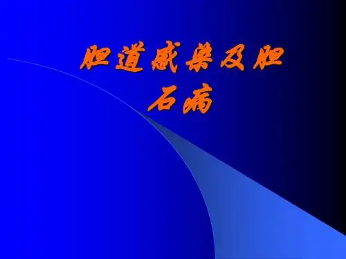 胆道感染结石PPT课件