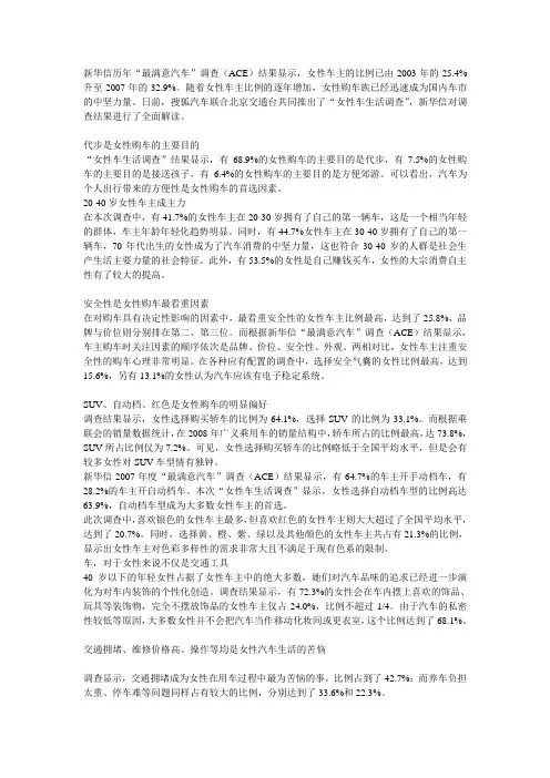 新华信解读女性汽车消费特点