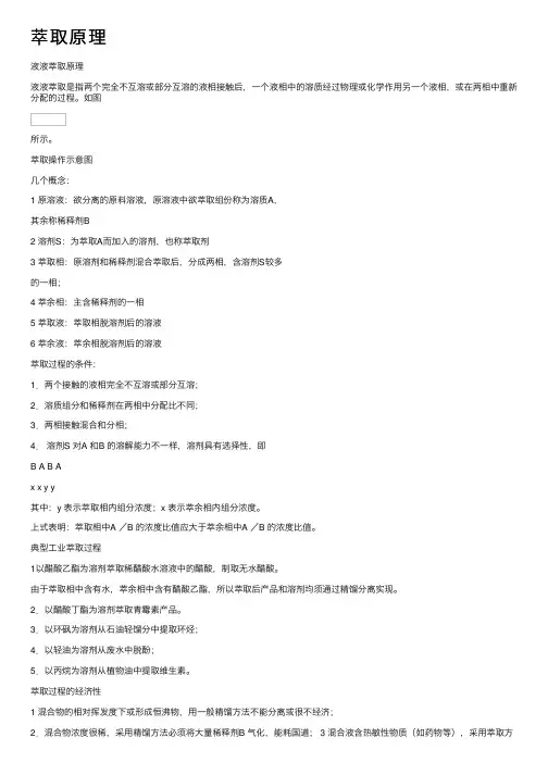 萃取原理——精选推荐