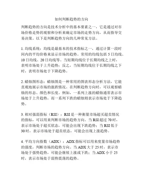 如何判断趋势的方向