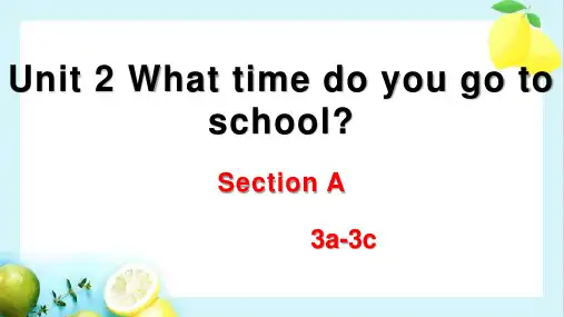 人教版七年级英语下册Unit 2 SectionA (3a-3c)课件 