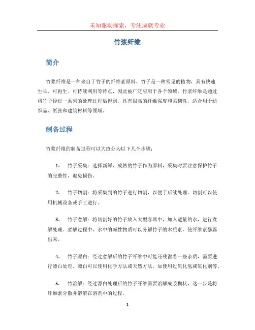 竹浆纤维文档