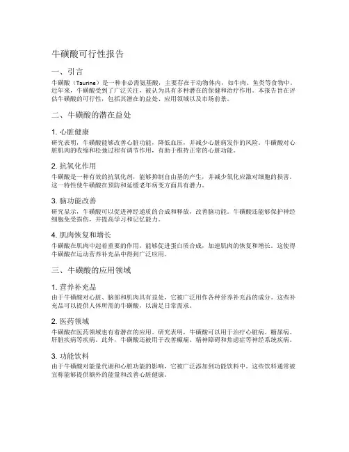 牛磺酸可行性报告