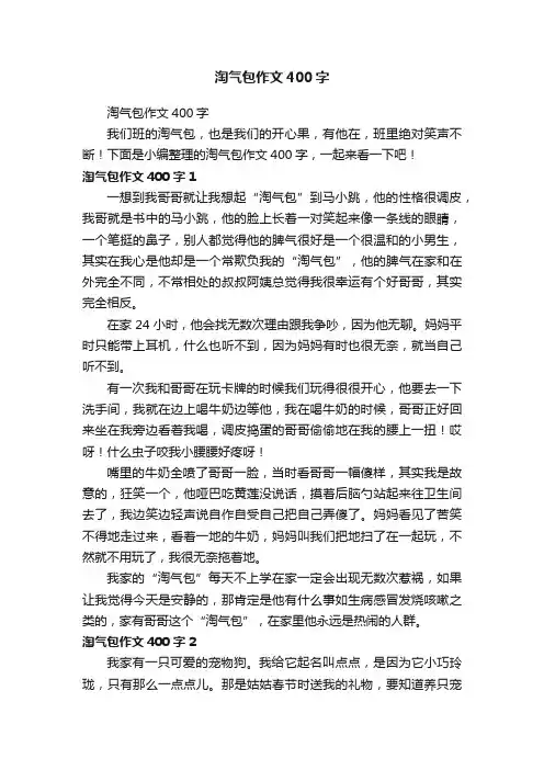淘气包作文400字