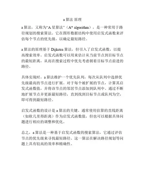 a算法 原理