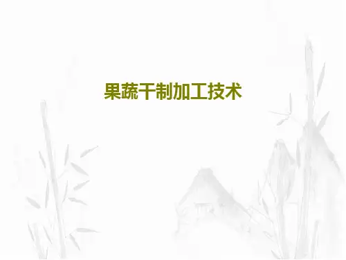 果蔬干制加工技术56页PPT