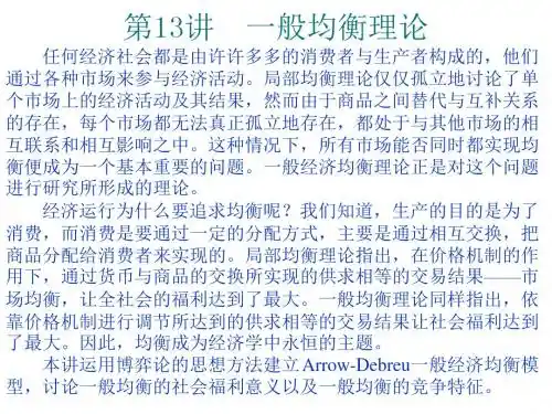 13一般均衡理论