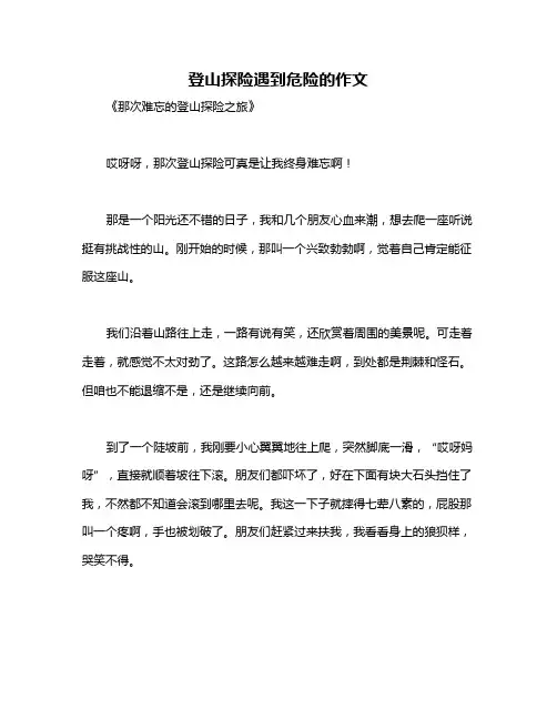 登山探险遇到危险的作文