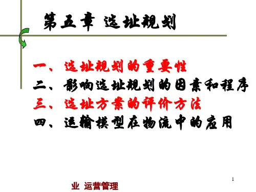 选址规划PPT课件