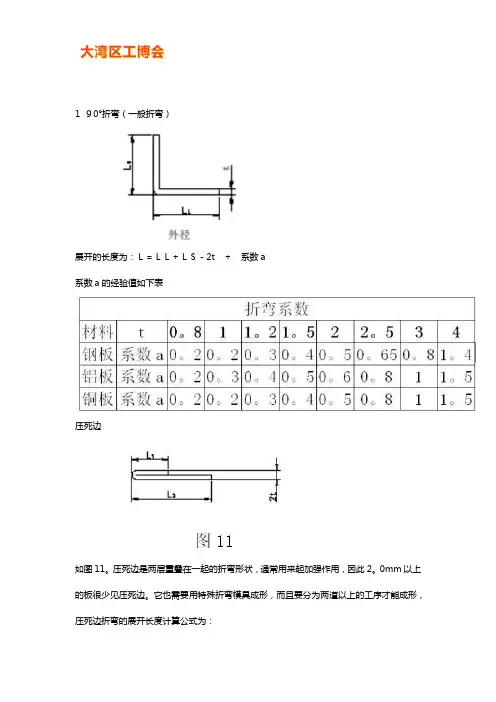 折弯展开计算方法【技巧】