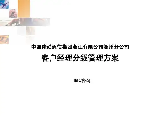 中国移动客户经理分级管理V2.0