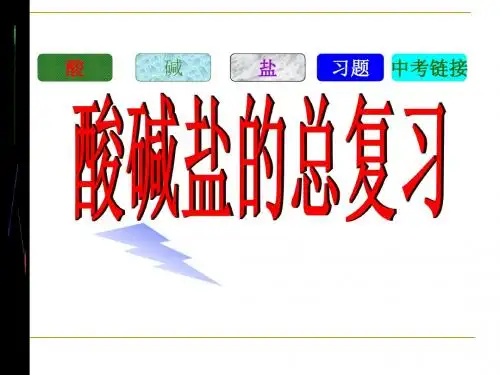 中考化学 复习课件酸碱盐总复习(共29张PPT)